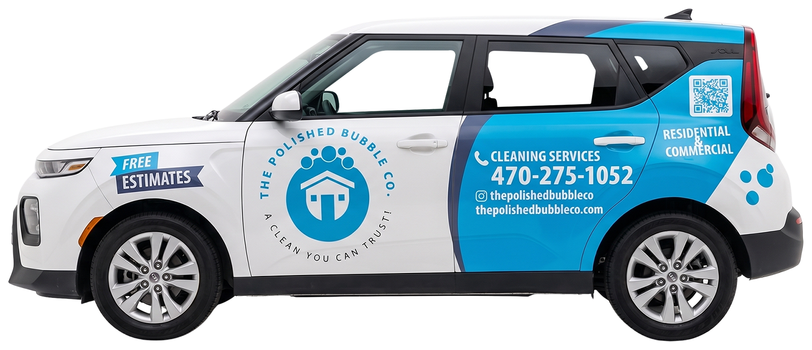 Atlanta commercial vehicle example for partial wraps